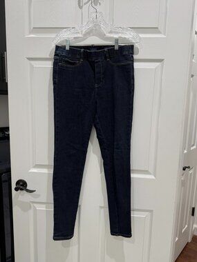 J.Jill Denim Perfect Leggings Jeggings Dark Wash Pull On Size Small